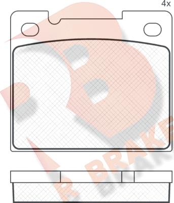 R Brake RB0770 - Kit de plaquettes de frein, frein à disque cwaw.fr