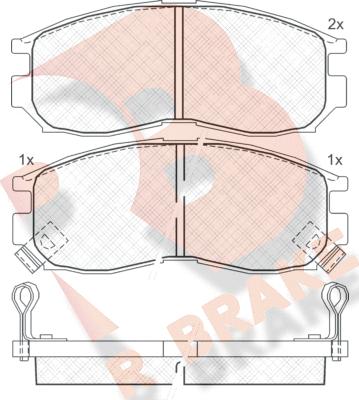 R Brake RB0771 - Kit de plaquettes de frein, frein à disque cwaw.fr