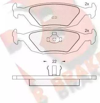 R Brake RB0778 - Kit de plaquettes de frein, frein à disque cwaw.fr