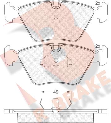 R Brake RB0773 - Kit de plaquettes de frein, frein à disque cwaw.fr