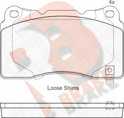 R Brake RB1990 - Kit de plaquettes de frein, frein à disque cwaw.fr