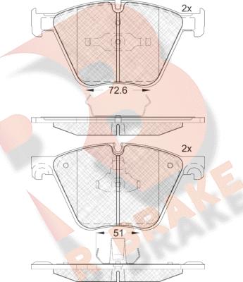 R Brake RB1992 - Kit de plaquettes de frein, frein à disque cwaw.fr