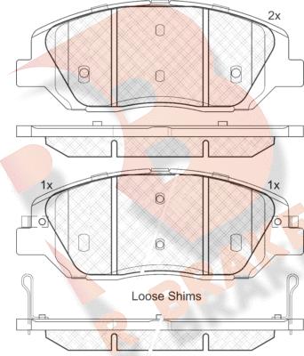 R Brake RB1997 - Kit de plaquettes de frein, frein à disque cwaw.fr