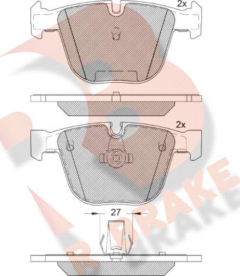 R Brake RB1949 - Kit de plaquettes de frein, frein à disque cwaw.fr