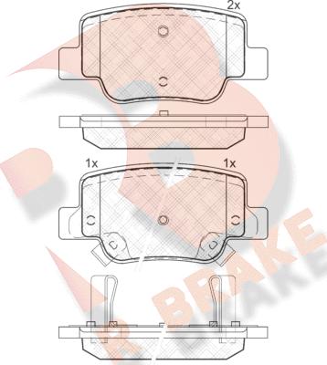 R Brake RB1945 - Kit de plaquettes de frein, frein à disque cwaw.fr