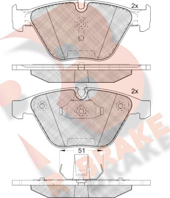 R Brake RB1940-203 - Kit de plaquettes de frein, frein à disque cwaw.fr