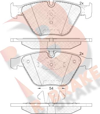 R Brake RB1940 - Kit de plaquettes de frein, frein à disque cwaw.fr