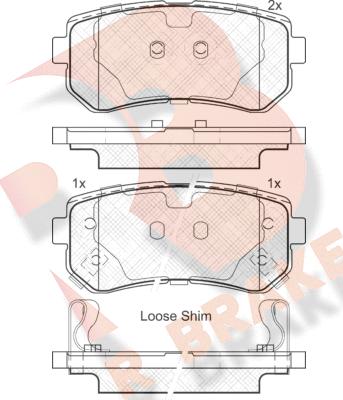 R Brake RB1948 - Kit de plaquettes de frein, frein à disque cwaw.fr