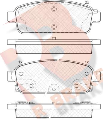 R Brake RB1943 - Kit de plaquettes de frein, frein à disque cwaw.fr