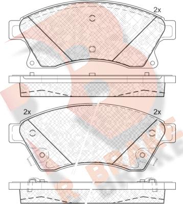 R Brake RB1942 - Kit de plaquettes de frein, frein à disque cwaw.fr