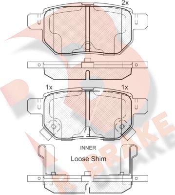 R Brake RB1947 - Kit de plaquettes de frein, frein à disque cwaw.fr