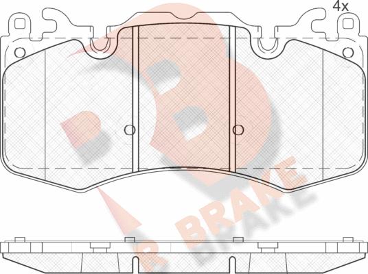 R Brake RB1956 - Kit de plaquettes de frein, frein à disque cwaw.fr