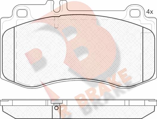 R Brake RB1950 - Kit de plaquettes de frein, frein à disque cwaw.fr