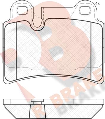 R Brake RB1951 - Kit de plaquettes de frein, frein à disque cwaw.fr