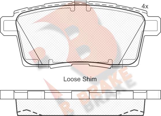 R Brake RB1963 - Kit de plaquettes de frein, frein à disque cwaw.fr