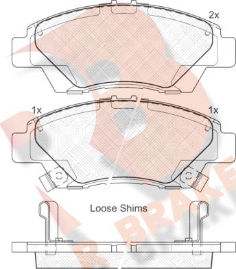 R Brake RB1906 - Kit de plaquettes de frein, frein à disque cwaw.fr