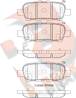 R Brake RB1901-203 - Kit de plaquettes de frein, frein à disque cwaw.fr