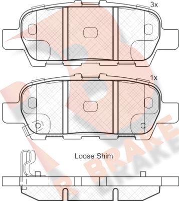 R Brake RB1901 - Kit de plaquettes de frein, frein à disque cwaw.fr