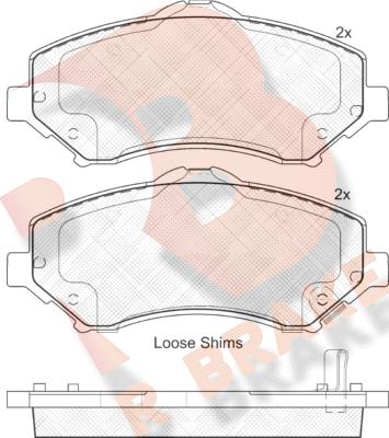 R Brake RB1908-201 - Kit de plaquettes de frein, frein à disque cwaw.fr