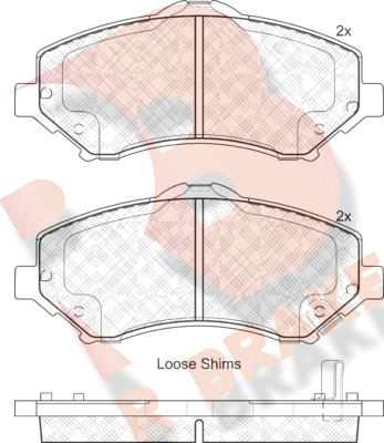 R Brake RB1908 - Kit de plaquettes de frein, frein à disque cwaw.fr