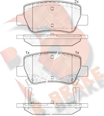 R Brake RB1916 - Kit de plaquettes de frein, frein à disque cwaw.fr