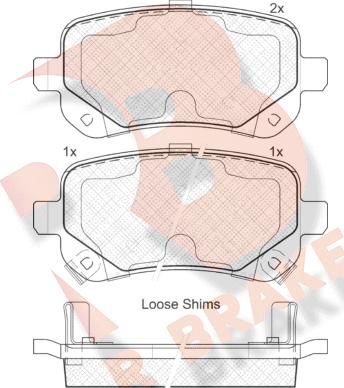 R Brake RB1910 - Kit de plaquettes de frein, frein à disque cwaw.fr