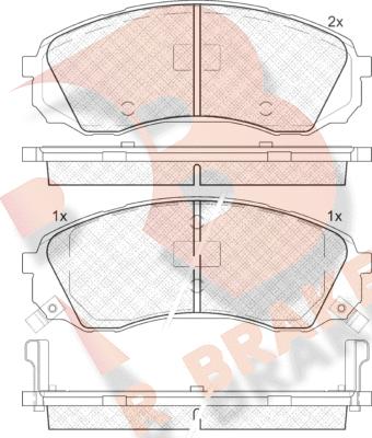 R Brake RB1911 - Kit de plaquettes de frein, frein à disque cwaw.fr