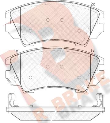 R Brake RB1913 - Kit de plaquettes de frein, frein à disque cwaw.fr