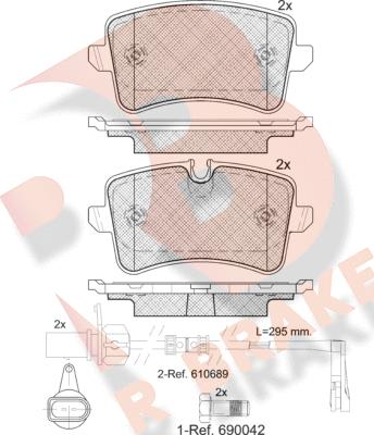 R Brake RB1986 - Kit de plaquettes de frein, frein à disque cwaw.fr