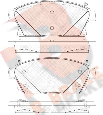 R Brake RB1939-202 - Kit de plaquettes de frein, frein à disque cwaw.fr