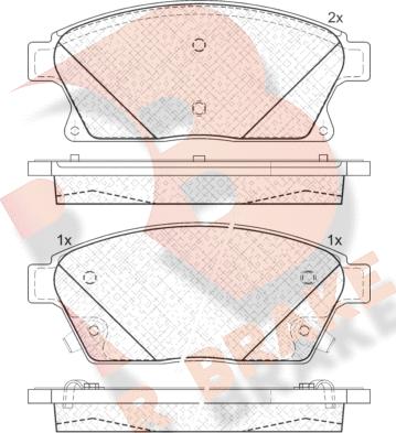 R Brake RB1939 - Kit de plaquettes de frein, frein à disque cwaw.fr