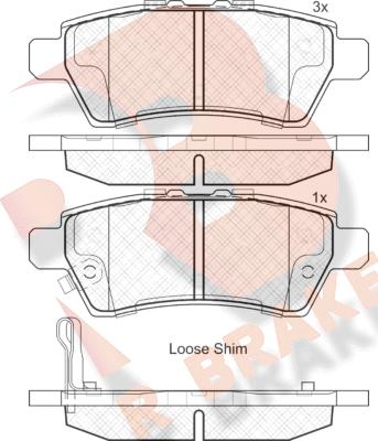 R Brake RB1934 - Kit de plaquettes de frein, frein à disque cwaw.fr