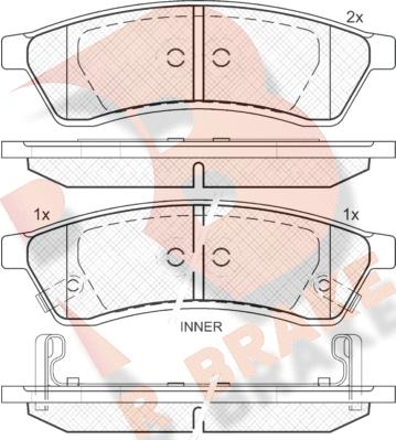 R Brake RB1930 - Kit de plaquettes de frein, frein à disque cwaw.fr