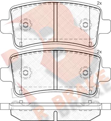 R Brake RB1929 - Kit de plaquettes de frein, frein à disque cwaw.fr