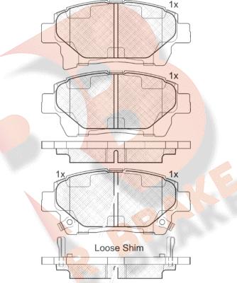 R Brake RB1926 - Kit de plaquettes de frein, frein à disque cwaw.fr