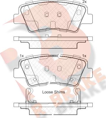 R Brake RB1976 - Kit de plaquettes de frein, frein à disque cwaw.fr