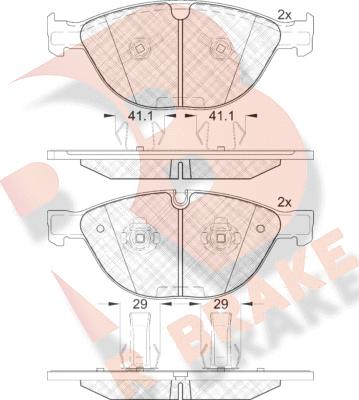 R Brake RB1973 - Kit de plaquettes de frein, frein à disque cwaw.fr