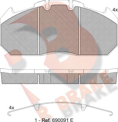 R Brake RB1405-067 - Kit de plaquettes de frein, frein à disque cwaw.fr