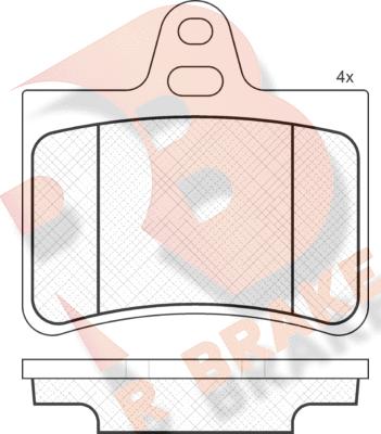 R Brake RB1407 - Kit de plaquettes de frein, frein à disque cwaw.fr