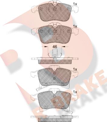 R Brake RB1592 - Kit de plaquettes de frein, frein à disque cwaw.fr