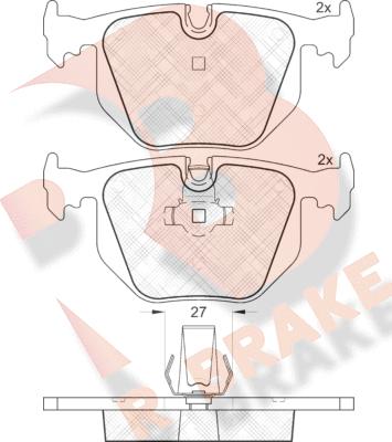 R Brake RB1549 - Kit de plaquettes de frein, frein à disque cwaw.fr