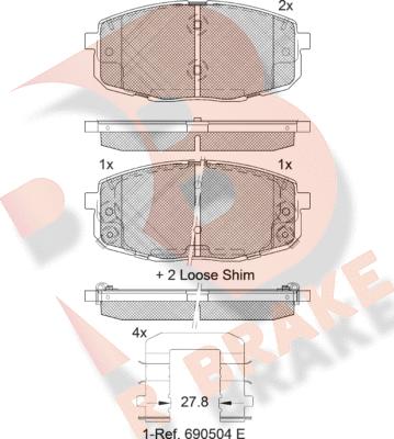 R Brake RB1540-208 - Kit de plaquettes de frein, frein à disque cwaw.fr