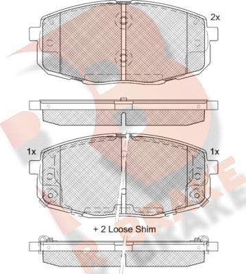 R Brake RB1540-207 - Kit de plaquettes de frein, frein à disque cwaw.fr