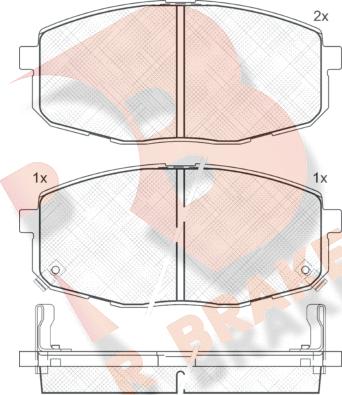 R Brake RB1540 - Kit de plaquettes de frein, frein à disque cwaw.fr