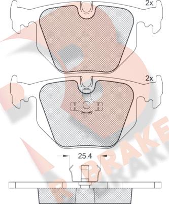 R Brake RB1548 - Kit de plaquettes de frein, frein à disque cwaw.fr