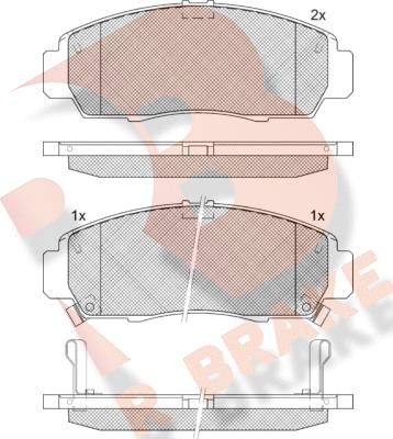 R Brake RB1543-203 - Kit de plaquettes de frein, frein à disque cwaw.fr