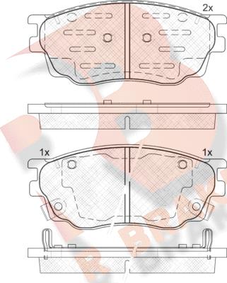 R Brake RB1542-200 - Kit de plaquettes de frein, frein à disque cwaw.fr