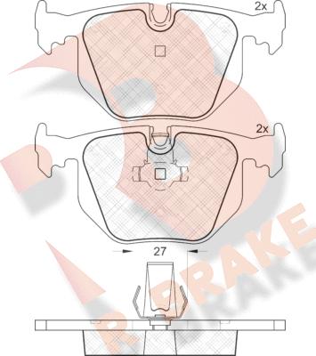 R Brake RB1552 - Kit de plaquettes de frein, frein à disque cwaw.fr