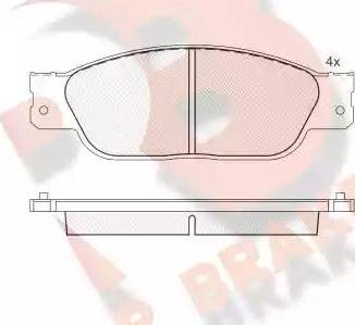 R Brake RB1560 - Kit de plaquettes de frein, frein à disque cwaw.fr