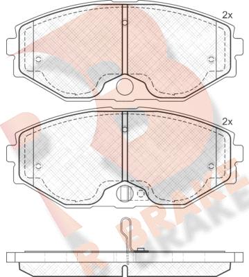 R Brake RB1568 - Kit de plaquettes de frein, frein à disque cwaw.fr